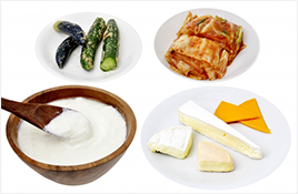 チーズ、キムチなどの乳酸菌食品